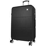 Trendyshop365 Reisekoffer groß Hartschale Madrid 78cm 96 Liter 4 Rollen Schwarz