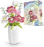 Mould King 10059 Päonienblüte Blume Block Modell, 866 Teile Blumen Bausteine Spielzeug für Erwachsene und Kinder, Home Dekoration Set als Geschenk/Sammlerstücke/Ausstellungsgegenstände