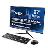 All-in-One-PC CSL Unity F27B-ALS, 68,58 cm (27 Zoll, 1920x1080 Full HD) - Leistungsstarker AIO (Intel N200 CPU 4x3700 MHz, 1000 GB SSD, 16 GB DDR4-RAM, Windows 11 Pro), schwarz