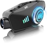 Motorrad Helm Headset mit Kamera, Moman H4C mit 【1080P Kamera】120° Weitwinkel 360° Aufnahme mit 32G TF Karte Motorcycle Helmet Kopfhörer HiFi Stereo für eine Person AI Voice Assitant IPX6 Wasserdicht