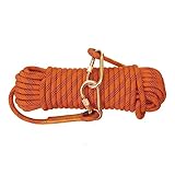 Kletterseil, 12 mm statisches Nylon-Kletterseil, 10–70 m, Abseilseil, Rettungsseil, Bootsseil, Anker- und Dockleinen, Baumpfleger, Baumklettern, Fällseil, Takelageleine (Farbe: Rot, Größe: 20 m x 12 m