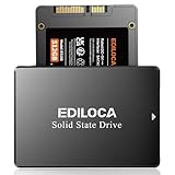 Ediloca SSD 512GB, SSD Festplatte Intern, 2.5' SATA III, bis zu 550MB/s, 3D NAND TLC, Kompatibel mit Laptop und PC-Desktop(ES106 Black)