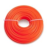 Mähfaden Trimmerfaden, 3mm x 75m Nylon Mähfaden (Sternprofil), Trimmerfaden für Rasentrimmer Ersatzfaden, Freischneider Faden, Trimmerschnur Rasen, Rasentrimmer Schnur, Trimmer Line Zubehör