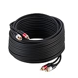 Amazon Basics RCA Cinch-Audiokabel 2-Stecker auf 2-Stecker, 10 m, Schwarz