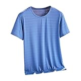 T-Shirt Herren Kurzarm Rundhals Tshirt Einfarbig Kompressionsshirt Männer Funktionsshirt Atmungsaktiv Sportshirt Schnelltrocknendes Lauf Shirts Gym Shirt T-Shirts Bequeme Laufshirt