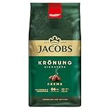 Jacobs Kaffeebohnen Krönung Crema, aromatisch mit Zitrus- & Nussnote, geröstet in Bremen, Intensität 6/10, Kaffee ganze Bohnen, 1 kg
