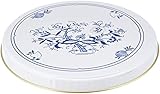 Axentia Kochplattenabdeckung, 4 teilig, Abdeckung für Herdplatten, 2x 16 cm und 2x 20 cm, Abdeckung mit klassischem Zwiebelmuster, Metall, weiss / blau, Zwiebel