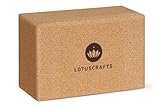 Lotuscrafts® Yoga Block Kork 2er Set oder Yoga Block Kork einzeln, Yogablöcke Made in Portugal, Yoga Blöcke für Anfänger und Fortgeschrittene, Yogablock in verschiedenen Größen für dein Yoga Zubehör