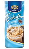 KRÜGER Family Eiskaffee Schoko, aromatisiertes Getränkepulver mit löslichem Bohnenkaffee, koffeinhaltig, 500 g Beutel