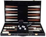 Engelhart - Tolles Backgammon-Spiel aus Holz mit Kunstleder-Lackierungen - 250504