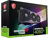 MSI GeForce RTX 4060 Ti Gaming X Trio 8G Grafikkarte - NVIDIA RTX 4060 Ti, 8 GB GDDR6 Speicher, 18Gbps, PCIe 4.0, Tri Frozr 3, RGB, DLSS3