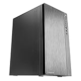 Tacens Anima ACX, Micro ATX PC Gehäuse, Gebürstete Aluminium Front, 12cm Lüfter, USB 3.0, Schwarz