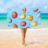 Strandtuch N Blau Rot Gelb Eier Muster Saugfähig Schnelltrocknend Saunatuch Haltbarkeit Saunatücher Für Yoga Sauna Schwimmbad 80X130Cm