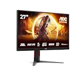 AOC Gaming 27G4HA - 27 Zoll Full HD Monitor, 200 Hz, 1 ms, G-Sync comp., HDR10 (1920x1080, 2X HDMI 2.0, 1x DisplayPort 1.4) schwarz-rot