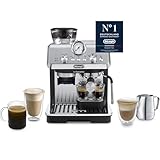De'Longhi Siebträgermaschine La Specialista Arte EC9155.MB, Espressomaschine mit Mahlwerk, 8 Mahlgrade, 15 Bar, 3 Temperaturen, Milchschaumdüse, 1550W, 1,7L Tank, Edelstahl/Schwarz inkl. Barista-Kit