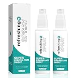2er Antitranspirant Deo Spray, Anti Schweiß Deo bei Hyperhidrose mit Langzeitschutz, Schwitzen am Kopf, schwitzige Hände I Anti transpirant für Männer & Frauen