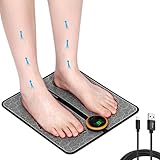 EMS Fußmassagegerät, Fußmassagegerät Elektrisch mit 8 Modi und 19 Intensitäten, Tragbare Faltbare Fußmassagegerät für Muskelentspannung, Schmerzlinderung, Durchblutungsförderung für Zuhause, Büro