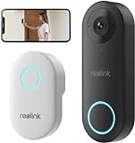 Reolink Video-Türklingel mit Chime, 5MP Ultra HD Kabelgebundene Türklingel mit Kamera, 2,4/5GHz WLAN, Personenerkennungsalarme, 180° Ultraweitwinkel, 2-Wege-Audio, Fernzugriff, Video Doorbell WiFi