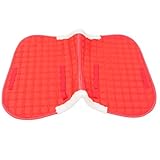 Tbest Sattelpad, 3D Customized Sweat-Absorbing, Anti-Ruth und Bequemes Sattelpolster (Rot)
