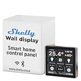 Shelly Wall Display Schwarz | WLAN & Bluetooth Bedienfeld mit integriertem 5-A-Schalter und Farbdisplay | Hausautomation | Leistungsüberwachung | iOS Android App | Feuchtigkeits LUX-Sensoren