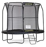 Jumpking7ft x 10ft Oval Trampolin mit Sicherheit Gehäuse Netz & Leiter - JumpPod ❘ Outdoor-Trampolin für Erwachsene & Kinder | Revolutionäre POD™ Connector | 10 Jahre Garantie