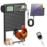 XRDZYXGS Automatische Hühnerklappe, Aluminum Elektrische hühnerklappe mit Einklemmschutz, Lichtsensor, Timer, Hühnerklappe Solar für Geflügel