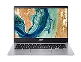 Acer Chromebook 314 (CB314-2HT-K4FZ) Laptop | 14' FHD Touch-Display | MediaTek Octa-Core ARM Cortex A73/A53 (MT8183) | 8 GB RAM | 128 GB eMMC | Mali-G72 MP3 GPU | Google ChromeOS | silber