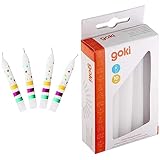 goki 60855 - Geburtstagskerzen Set - Susibelle Kollektion & 15051 - Dekoration - Geburtstagskerzen-Set für GK 106/108/55985/60975 Weiß