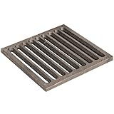 ScarMaxx - Kaminrost Gusseisen 22x22 cm - Ascherost für Kaminofen - Kamin Feuerrost - Robuster und Massiv Gusseisen Gitter - mit Rippen - Kaminofen Rost - Feuerrost Grillkamin Quadrat