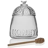 MGE - Gewürzgläser - Sirup- / Honigspender - Honigtopf - Honey Pot - Honigbehälte - Sahnekännchen - 500 mL