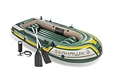 Intex Seahawk 3 Set Schlauchboot - 295 x 137 x 43 cm - 3-teilig - Grün Paddel