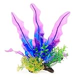Kunststoff-Pflanzen für Aquarien, 22 cm, lebendige Farben, PVC, künstliche Meeresalgen, Aquarium-Dekoration für Unterwasseraquarien, für Unterwasser, 7