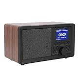 Retro Vintage Holz FM Heimradio, DAB+ FM Radio, Retro Holz Digitalradio mit Farbdisplay, Fernbedienung, MP3 Player, Tragbares Vintage Radio für Zuhause (EU)