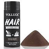 VOLLUCK Streuhaar zur Haarverdichtung, Langanhaltend Hair Fiber Frauen Männer, Natürlich Haarprodukte fur Haarausfall 28 g (Mittelbraun)