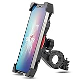 Grefay Fahrrad Handyhalterung Universal Motorrad Handy Halterung für 3,5-6,5 Zoll Smartphone mit 360° Drehbar für Rennrad MTB Scooter für iPhone 16 15 14 Pro Max Plus