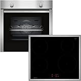 NEFF BX16I, Set bestehend aus B1DCA0AN0, N 30, Einbaubackofen mit CircoTherm, 60 x 60 cm, Edelstahl und T46SBE1L0, N 50, Induktionskochfeld, 60 cm, Schwarz, mit Rahmen aufliegend
