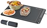 Rosenstein & Söhne Wärmeplatte: Rollbare digit. Warmhalteplatte Silikon, 55-100 °C, 61 x 40cm, 250 W (Tellerwärmer, Elektrische Warmhalteplatte, Tassenwärmer)