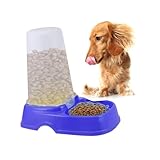 FUTUREORYY Automatischer Futtereimer Futterautomat für Haustiere Hund Fütterung Futterautomat für Katzen Futterspender für Haustiere Blau