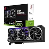 ASUS ROG Astral GeForce RTX 5080 16GB GDDR7 Gaming Grafikkarte (Nvidia GeForce RTX5080, Vier Lüfter, 3.8-Slot-Design, PCIe 5.0, 2X HDMI 2.1b, 3X DisplayPort 2.1a, ROG-ASTRAL-RTX5080-16G-GAMING)
