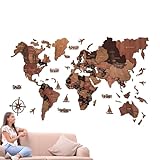 EsEico Weltkarten für die Wand,Wandkarte der Welt | 3D-Reisekarte mit Staaten und Hauptstädten - Home Wall Art Decor Karte für Zuhause, Schule, Café, Wohnung, Schlafsaal