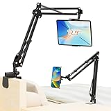 PEYOU Tablet Halterung Bett für Ständerhalter,360 Grad Drehbarer IPad Halterung mit Stabilem Kohlenstoffstahl, Kindle Halterung Bett für Phone/M-Switch,oder Andere 4,6'-12,9' Geräte