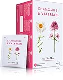 NutraTea - Kamille & Baldriantee | Baldrianwurzeltee - Bedtime Tea | Schlaftee | Nachttee - 120 Teebeutel - Kräutertee