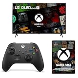 LG OLED55B49LA TV 55' (139 cm) OLED-Fernseher (α8 4K AI-Prozessor, webOS 24, Dolby Vision, bis zu 120Hz) [Modelljahr 2024] + Xbox Carbon Black Controller & 1 Monat Game Pass Ultimate
