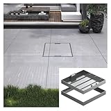 Unsichtbarer Schachtdeckel Aus Metall, Inspektionsdeckel, 30 40 50 60 70 80 90 Cm, Eingebetteter Kanaldeckel Mit Einziehbarem Griff, Quadratischer Inspektionsdeckel Aus Metall For Den Innen- Und Außen