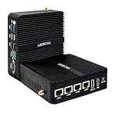 AIOPCWA Firewall Mini PC Micro Appliance, Celeron J6426 Fanless Industrie PC, 4 Port i225V 2.5GbE LAN, COM RS232/RS485, Barebone NO RAM NO SSD, Support OPNsense Linux, WiFi/BT4.2