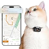 Pawfit Lite for Cats GPS-Tracker für Katzen, Echtzeit-Tracking, Aktivitätsüberwachung, Standortverlauf, unbegrenzte Reichweite, Sicherheitshalsband inklusive, Onyx-Schwarz