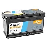 Exide EA1000 Premium Superior Power Autobatterie, lead acid, 12V 100Ah 900A (EN)