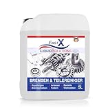 FASTX LIQUIDSOLUTIONS Fast X Bremsenreiniger 5 Liter – Werkstattreiniger Frei von Aceton, Schnelle & Effektive Reinigung, Schonend & Rückstandsfrei mit Sehr Kurzer Verdunstungszeit (5 Liter