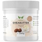 NaturaForte Sheabutter unraffiniert & kaltgepresst 250g – Naturreine Kosmetik Körperbutter, vegan, parfümfrei, feuchtigkeitsspendend & rückfettend, für alle Hauttypen
