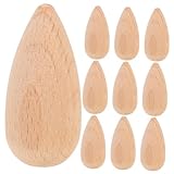Angoily 10 Stück Baustein-ornamente Leer Für Desktop-ornament Figur Mini Puppe Anbindung Unvollendetes Handwerk Hölzerne Peg -leute Holz